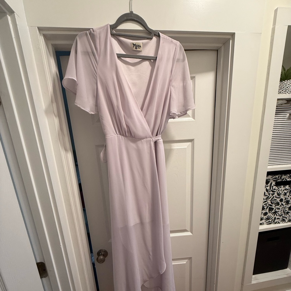 Elegant Lavender Wrap Dress
